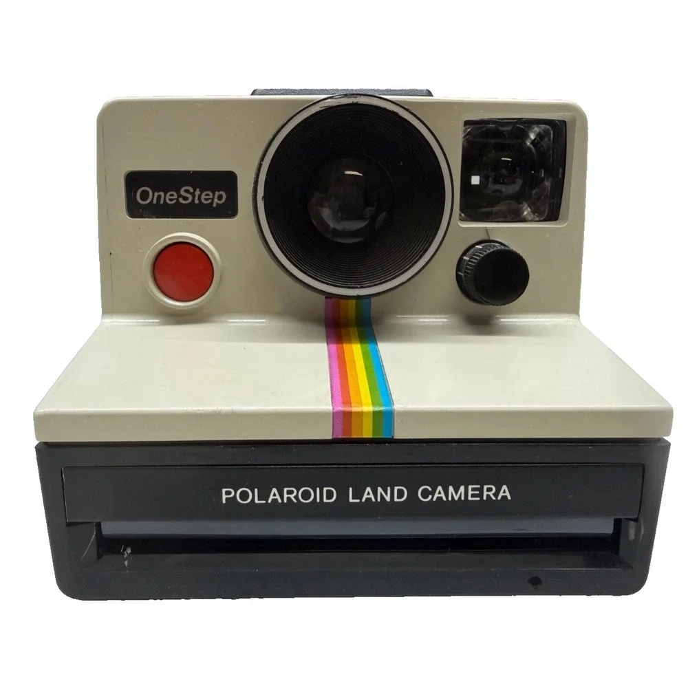 Polaroid SX-70 One Step Rainbow Instant Land‎ Camera in Box + Flash Bar, VINTAGE